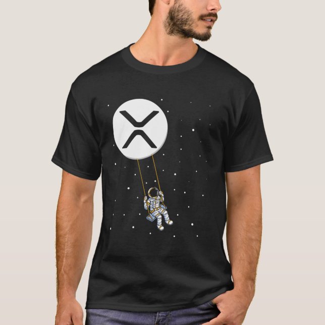 Ripple Swing Xrp Trader Cryptocurrency Moon T-Shirt (Front)