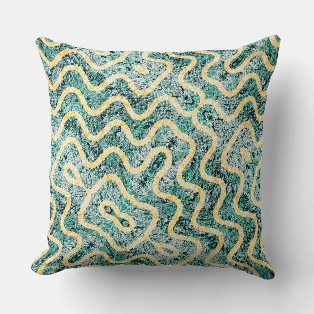 Ripple Teal Cushion (Front)