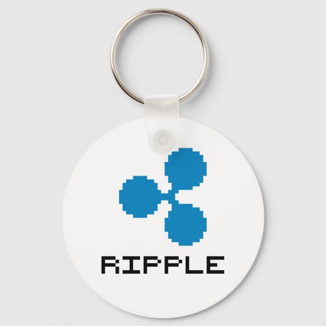 Ripple XRP 8-Bit Logo | Basic Keychain (Front)