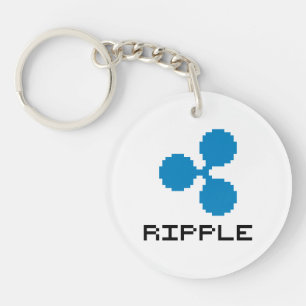 Ripple XRP 8-Bit Logo Keychain
