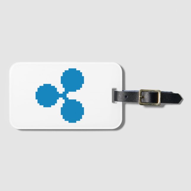 Ripple XRP 8-Bit Logo | Luggage Tag (Front Horizontal)