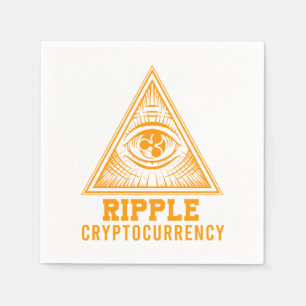 Ripple XRP All Seeing Eye Crypto Illuminati Gift Napkin
