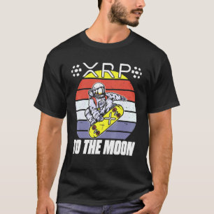 Ripple XRP Astronaut Retro Sunset Blockchain 1 T-Shirt