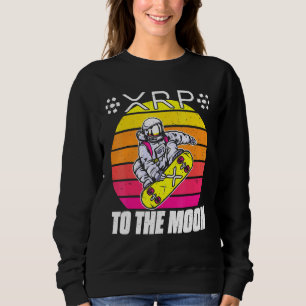 Ripple XRP Astronaut Retro Sunset Blockchain Sweatshirt