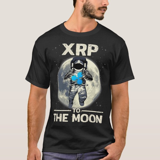 Ripple Xrp Astronaut To The Moon Xrp Cryptocurrenc T-Shirt (Front)