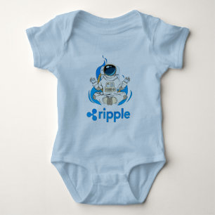 Ripple XRP  Cryptocurrency -Crypto Astronaut Baby Bodysuit