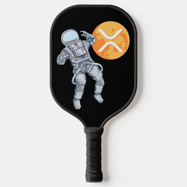 Ripple XRP  Cryptocurrency -Crypto Astronaut Pickleball Paddle (Front)