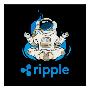 Ripple XRP Cryptocurrency-Crypto Astronaut Poster