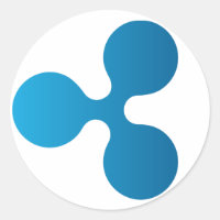 Ripple XRP Cryptocurrency Round Sticker