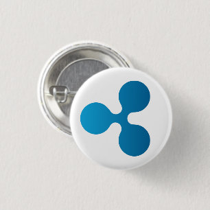 Ripple XRP Icon Round Button (White)