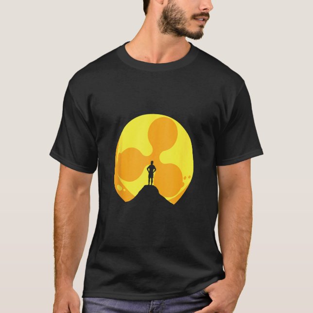 Ripple Xrp Moon Cryptocurrency Blockchain Trader I T-Shirt (Front)