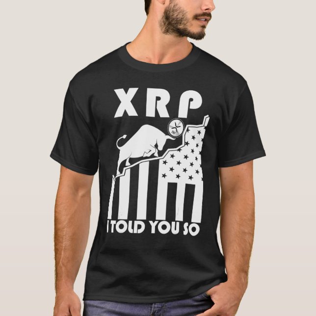 Ripple Xrp Trader Crypto Asset Trade Bull Trend Gr T-Shirt (Front)