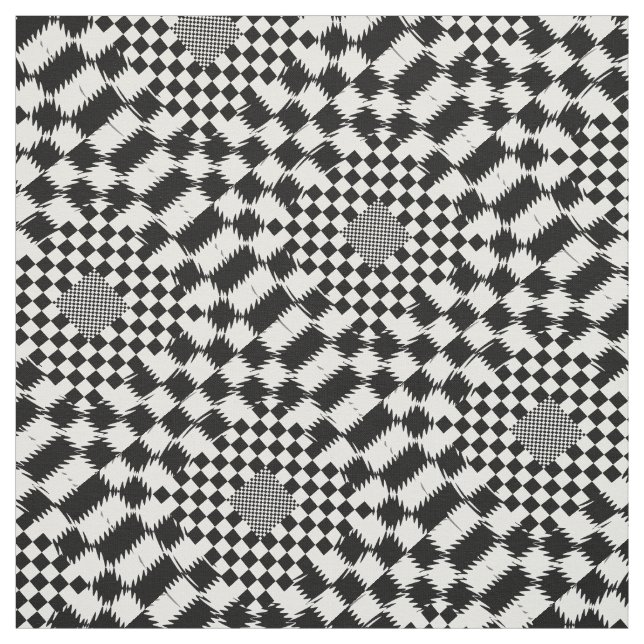 Rippled Checkers by Kenneth Yoncich Fabric (Swatch)