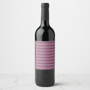 Rippled Purple Wine Label