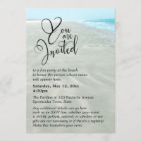 Rippled Sand Aqua Water Photo Modern Beach Wedding