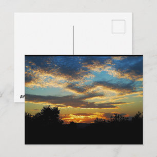 Rippled Twilight Sky Postcard