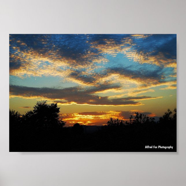 Rippled Twilight Sky Poster (Front)