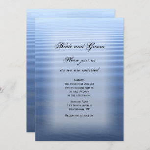 Rippled Water Beach Wedding Invitation