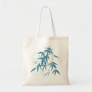 Ripples and Bamboo Leaves After Rain Tote Bag