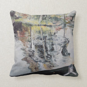 Ripples and Birdhouse Kew Gardens 2014 Cushion
