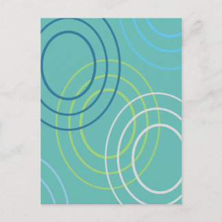 Ripples (blue) Abstract Design Postcard