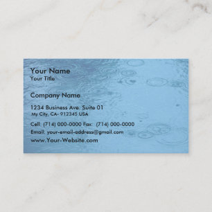 Ripples Form Rain On Puddle Business Card
