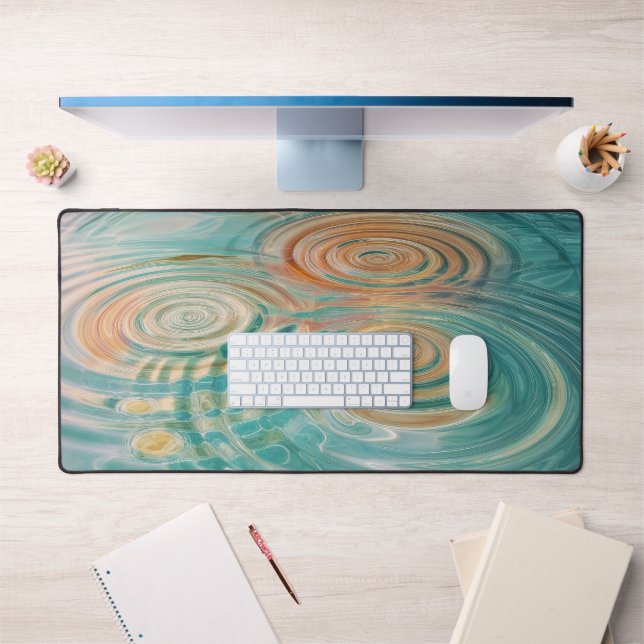 Ripples of Tranquility Abstract Water Harmony Desk Mat (Office 1)