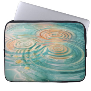 Ripples of Tranquility Abstract Water Harmony Laptop Sleeve