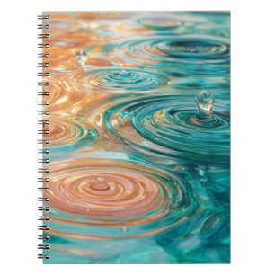 Ripples of Tranquility Abstract Water Harmony Notebook
