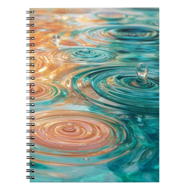 Ripples of Tranquility Abstract Water Harmony Notebook (Front)