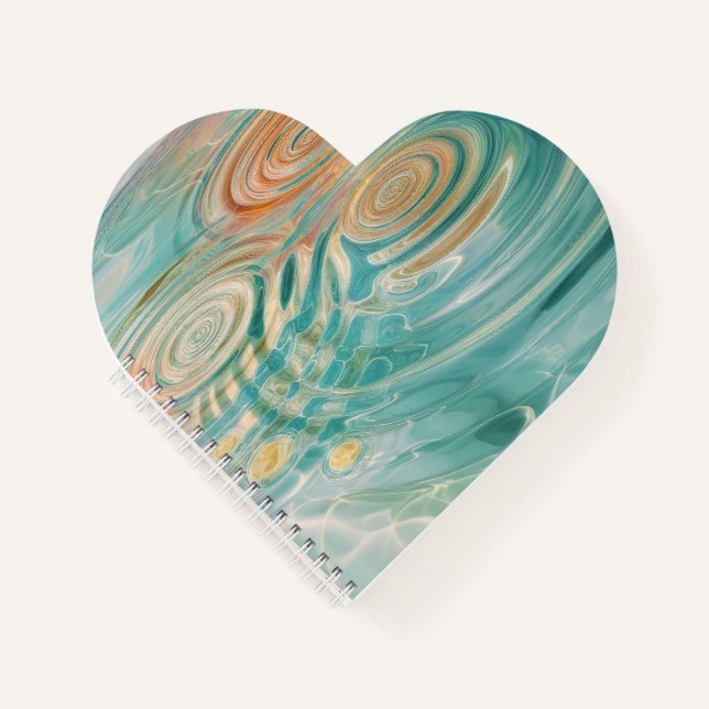 Ripples of Tranquility Abstract Water Harmony Notebook (Front)