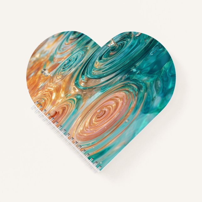 Ripples of Tranquility Abstract Water Harmony Notebook (Front)