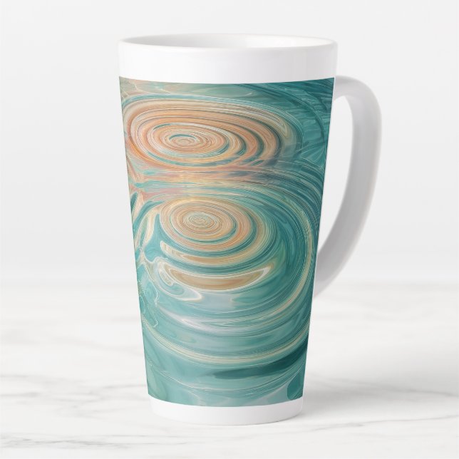 Ripples of Tranquillity Abstract Water Harmony Latte Mug (Right Angle)