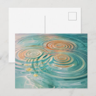 Ripples of Tranquillity Abstract Water Harmony Postcard