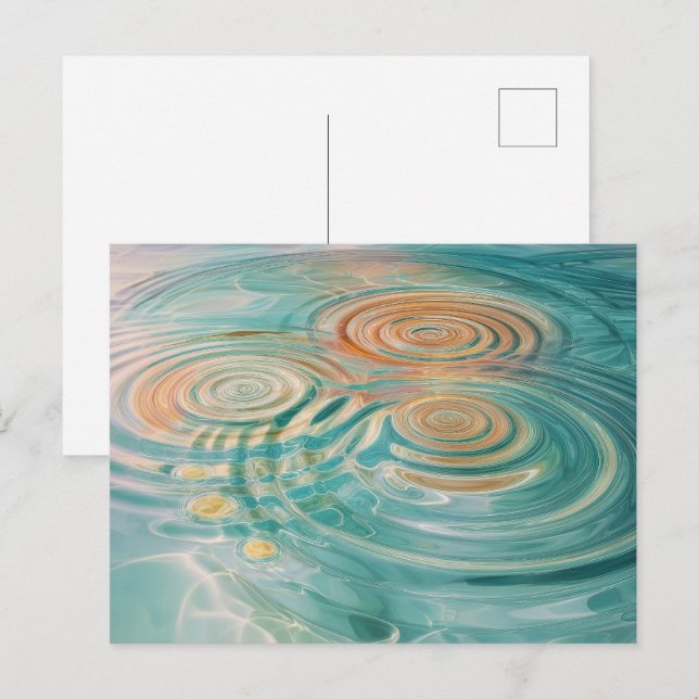 Ripples of Tranquillity Abstract Water Harmony Postcard (Front/Back)