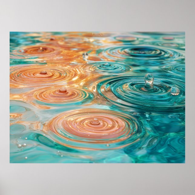 Ripples of Tranquillity Abstract Water Harmony Poster (Front)