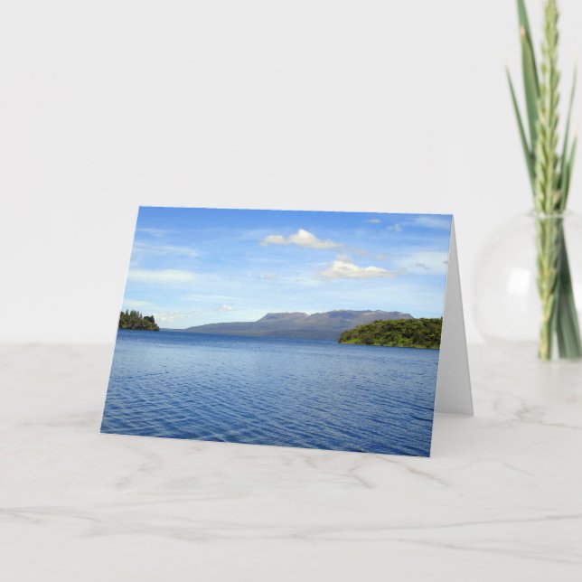 Ripples on Lake Tikitapu (Blue Lake), New Zealand Card (Front)