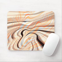 Ripples on pearly cream beige, brown & pale orange