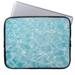 Rippling crystal blue water laptop sleeve