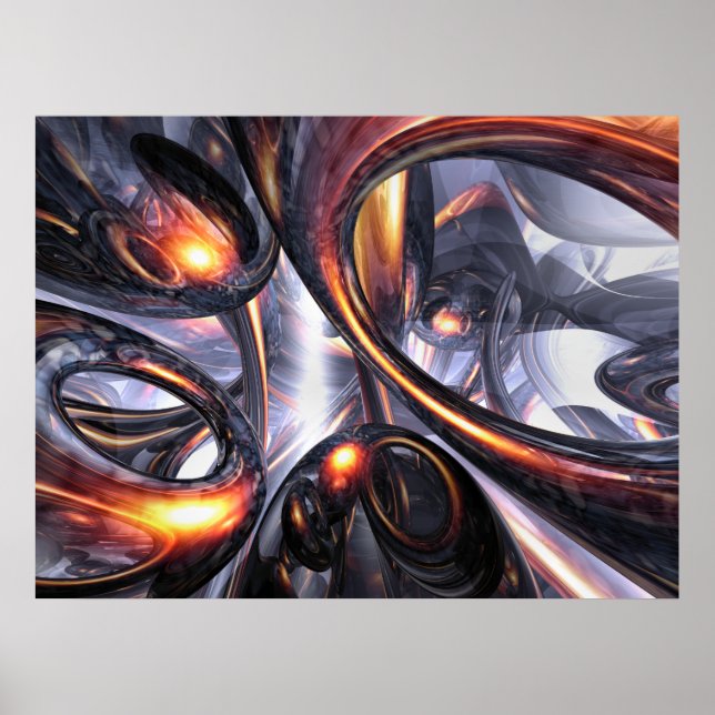 Rippling Fantasy Abstract Poster (Front)