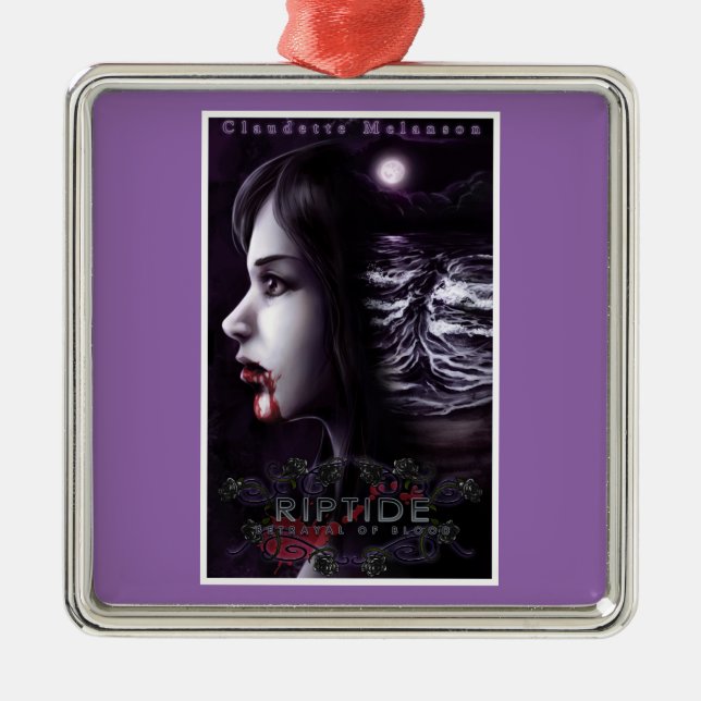 Riptide Cover Premium Square Christmas Ornament (Front)