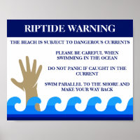 Riptide Warning Dangerous Ocean Currents Beach