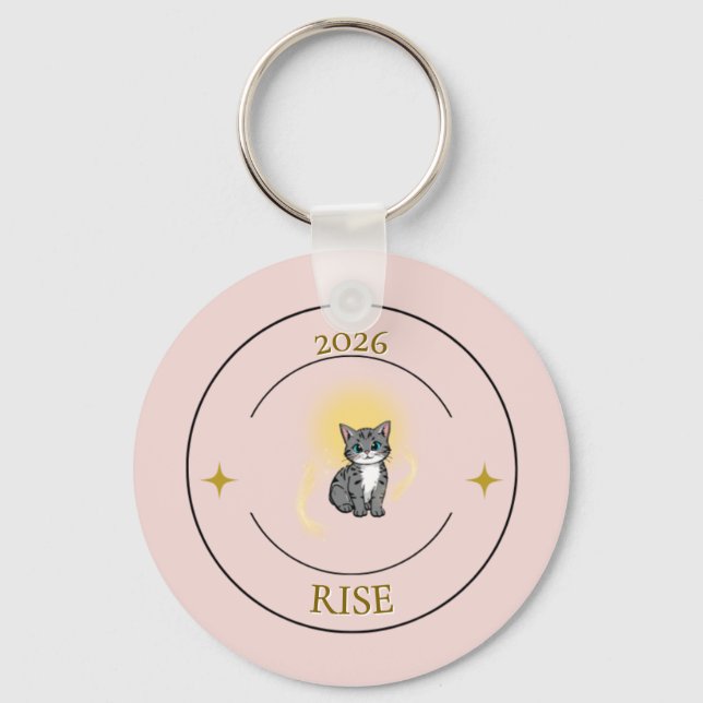 Rise 2026 Kitten Keychain (Front)