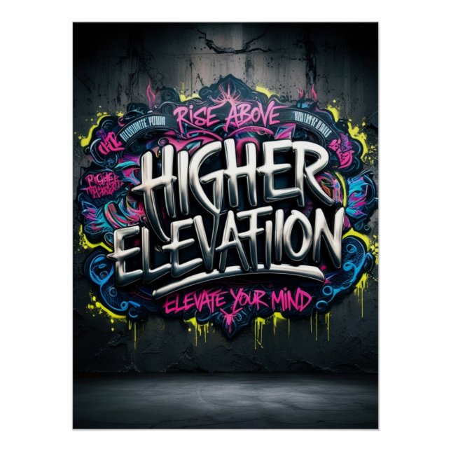Rise Above, Elevate Your Mind – Higher Elevation Poster (Front)