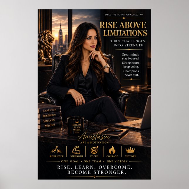 Rise Above Limitations – Executive Office Poster (Front)