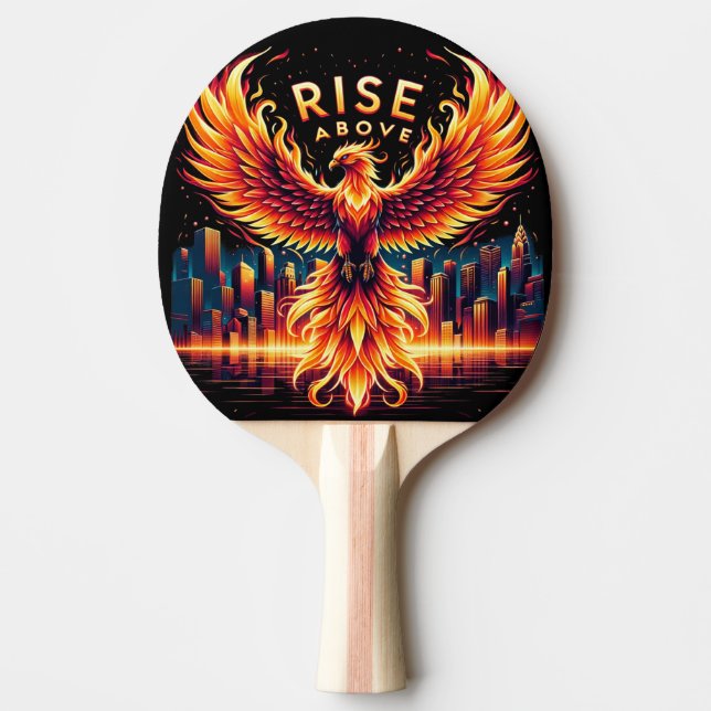 Rise Above Phoenix Ping Pong Paddle (Front)