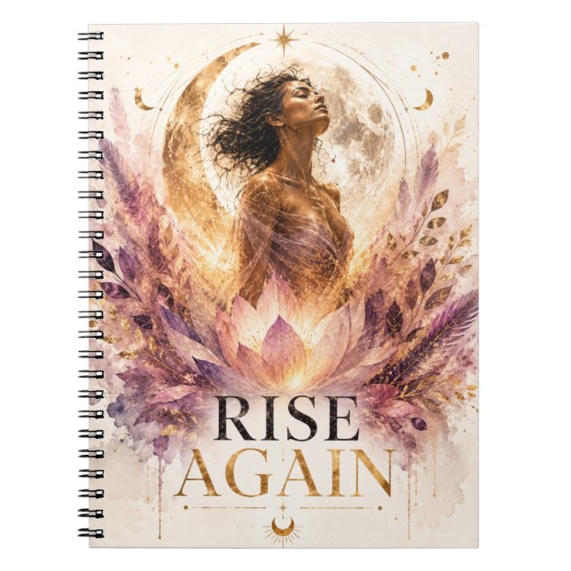 Rise Again Inspirational Self-Growth Notebook (Front)