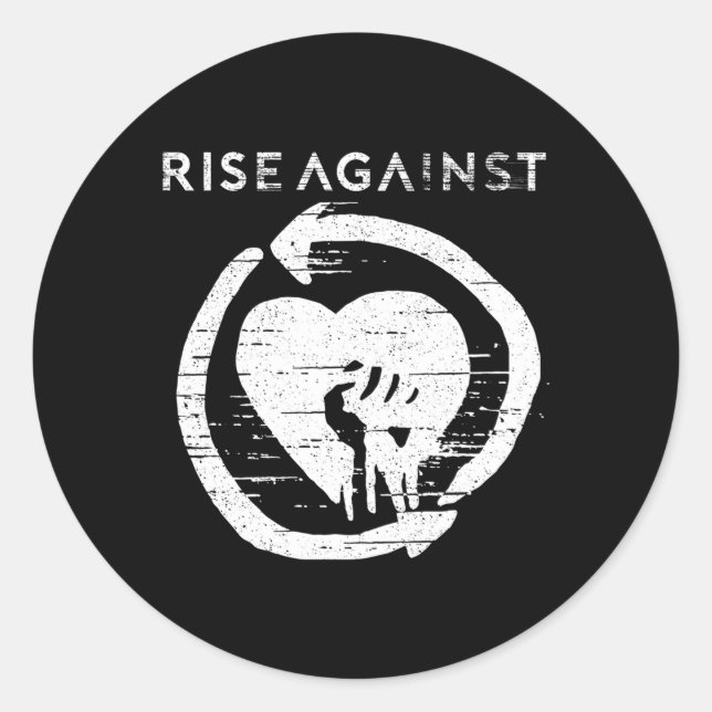 Rise Against Hefist Official Merchandise Classic Round Sticker (Front)