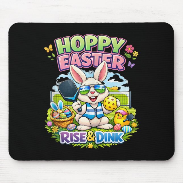 Rise And Dink Pickleball Player Easter – Funny Cut Mouse Pad (Front)