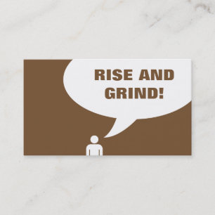 rise and grind coffee punch card